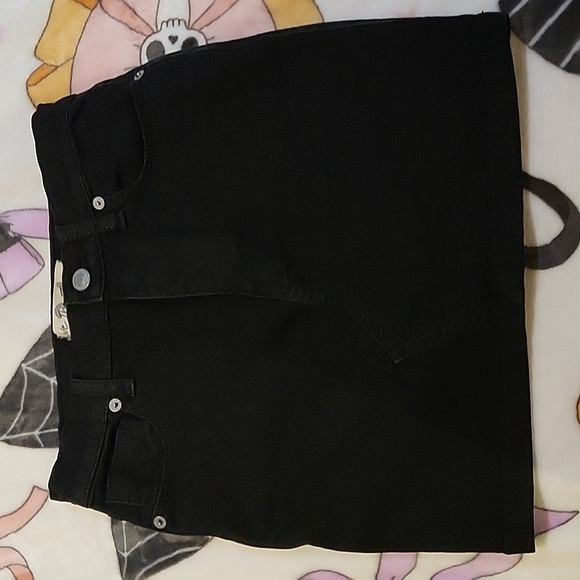 Free People Denim Mini Skirt Size 24 - Picture 1 of 3
